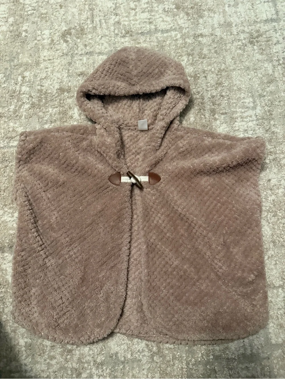 Old Navy Kids Hooded Poncho - Taupe Brown size 5T